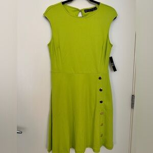 New York & Company Vibrant Green Mini Dress